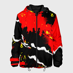 Куртка с капюшоном мужская Abstractionism pattern, цвет: 3D-черный
