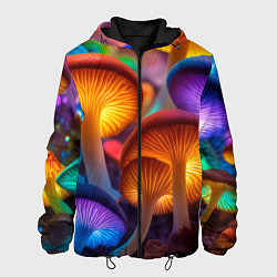 Мужская куртка Неоновые светящиеся грибы