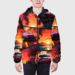 Куртка с капюшоном мужская GTA style art, цвет: 3D-черный — фото 2