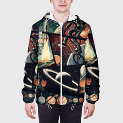 Куртка с капюшоном мужская GTA space art, цвет: 3D-белый — фото 2