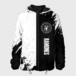 Куртка с капюшоном мужская Ramones краски абстракция, цвет: 3D-черный