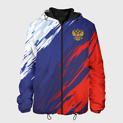 Мужская куртка Россия Sport брызги красок триколор