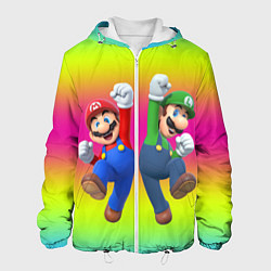 Куртка с капюшоном мужская Братья Марио, цвет: 3D-белый
