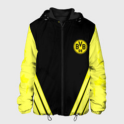 Куртка с капюшоном мужская Borussia geometry yellow, цвет: 3D-черный