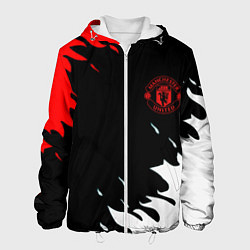 Куртка с капюшоном мужская Manchester United flame fc, цвет: 3D-белый