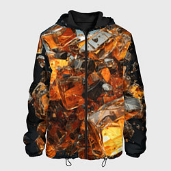 Куртка с капюшоном мужская Янтарный взрыв, цвет: 3D-черный