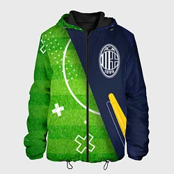 Куртка с капюшоном мужская AC Milan football field, цвет: 3D-черный
