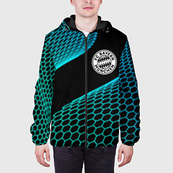 Куртка с капюшоном мужская Bayern football net, цвет: 3D-черный — фото 2