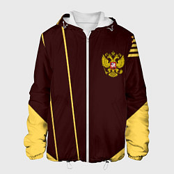 Куртка с капюшоном мужская Россия спорт стиль ссср, цвет: 3D-белый