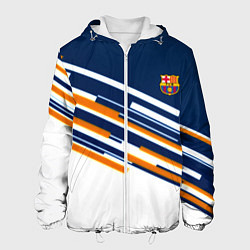Куртка с капюшоном мужская Реал мадрид текстура футбол спорт, цвет: 3D-белый