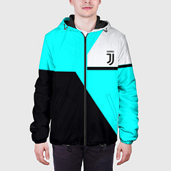 Куртка с капюшоном мужская Juventus sport geometry fc, цвет: 3D-черный — фото 2