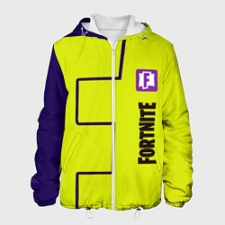 Куртка с капюшоном мужская Fortnite logo yellow game, цвет: 3D-белый