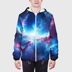 Куртка с капюшоном мужская Fascinating cosmic expanses, цвет: 3D-белый — фото 2