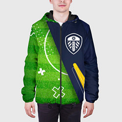 Куртка с капюшоном мужская Leeds United football field, цвет: 3D-черный — фото 2