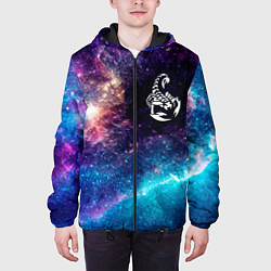 Куртка с капюшоном мужская Scorpions space rock, цвет: 3D-черный — фото 2