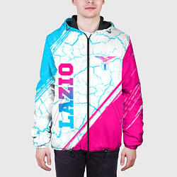 Куртка с капюшоном мужская Lazio neon gradient style вертикально, цвет: 3D-черный — фото 2
