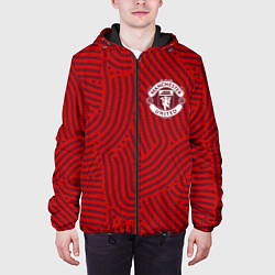 Куртка с капюшоном мужская Manchester United отпечатки, цвет: 3D-черный — фото 2
