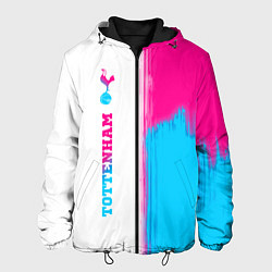 Куртка с капюшоном мужская Tottenham neon gradient style по-вертикали, цвет: 3D-черный