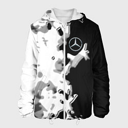 Куртка с капюшоном мужская Mercedes benz sport germany steel, цвет: 3D-белый