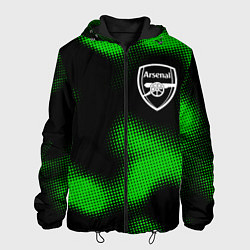 Куртка с капюшоном мужская Arsenal sport halftone, цвет: 3D-черный