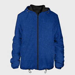 Куртка с капюшоном мужская Текстура синий однотонный, цвет: 3D-черный