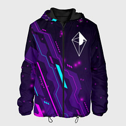Куртка с капюшоном мужская No Mans Sky neon gaming, цвет: 3D-черный