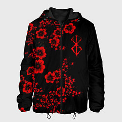 Мужская куртка Клеймо жертвы из аниме Берсерк - красные цветы