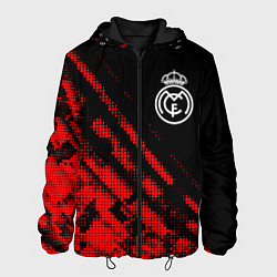 Куртка с капюшоном мужская Real Madrid sport grunge, цвет: 3D-черный