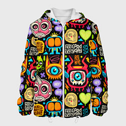 Мужская куртка Feel good every day motivation monsters pattern