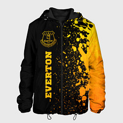 Куртка с капюшоном мужская Everton - gold gradient по-вертикали, цвет: 3D-черный