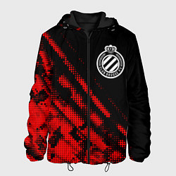 Куртка с капюшоном мужская Club Brugge sport grunge, цвет: 3D-черный