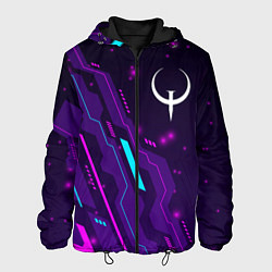 Куртка с капюшоном мужская Quake neon gaming, цвет: 3D-черный