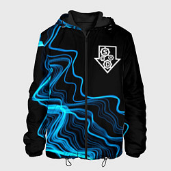 Куртка с капюшоном мужская System of a Down sound wave, цвет: 3D-черный