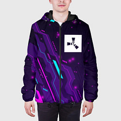 Куртка с капюшоном мужская Rust neon gaming, цвет: 3D-черный — фото 2