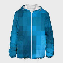 Куртка с капюшоном мужская Minecraft water cubes, цвет: 3D-белый