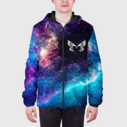 Куртка с капюшоном мужская Placebo space rock, цвет: 3D-черный — фото 2