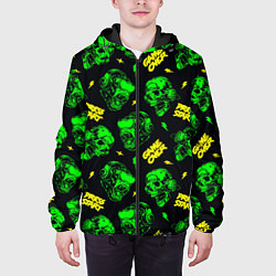 Куртка с капюшоном мужская Game over press start, цвет: 3D-черный — фото 2