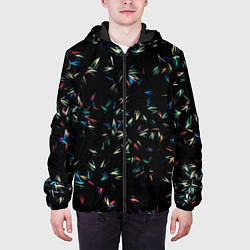 Куртка с капюшоном мужская Симфония перьев, цвет: 3D-черный — фото 2