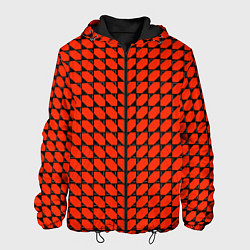 Мужская куртка Красные лепестки шестиугольники