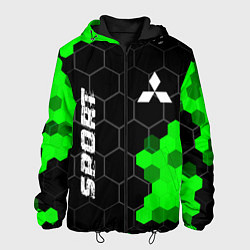 Мужская куртка Mitsubishi green sport hexagon
