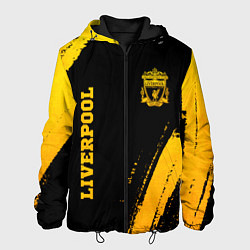 Куртка с капюшоном мужская Liverpool - gold gradient вертикально, цвет: 3D-черный