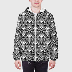 Куртка с капюшоном мужская Skull patterns, цвет: 3D-белый — фото 2