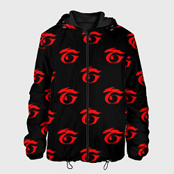 Куртка с капюшоном мужская Garena free fire mobile game logo, цвет: 3D-черный