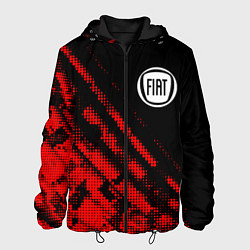 Куртка с капюшоном мужская Fiat sport grunge, цвет: 3D-черный