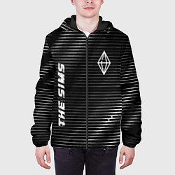 Куртка с капюшоном мужская The Sims metal game lines, цвет: 3D-черный — фото 2