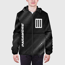 Куртка с капюшоном мужская Paramore metal rock lines, цвет: 3D-черный — фото 2