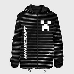 Куртка с капюшоном мужская Minecraft metal game lines, цвет: 3D-черный