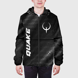 Куртка с капюшоном мужская Quake metal game lines, цвет: 3D-черный — фото 2