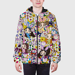 Куртка с капюшоном мужская Right now NewJeans and Takashi Murakami, цвет: 3D-черный — фото 2