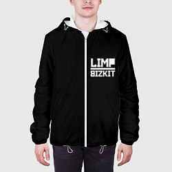 Куртка с капюшоном мужская Lim Bizkit logo, цвет: 3D-белый — фото 2